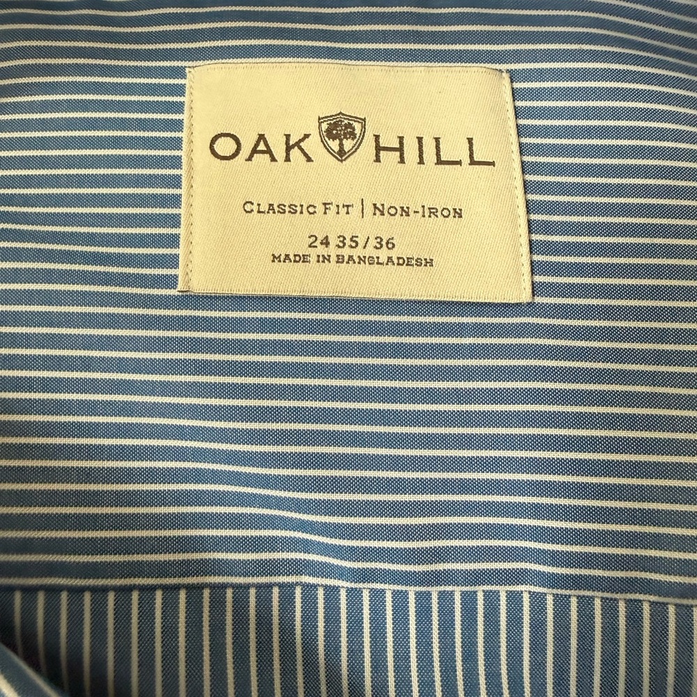 DXL Size 6 Blue Striped Men's Shirt - Picture 9 of 15